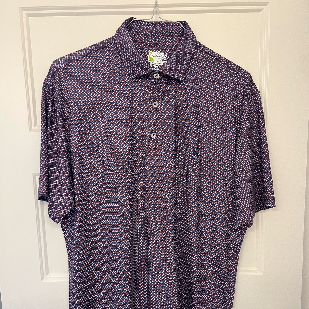 Golf Shirt w/Football Motif
